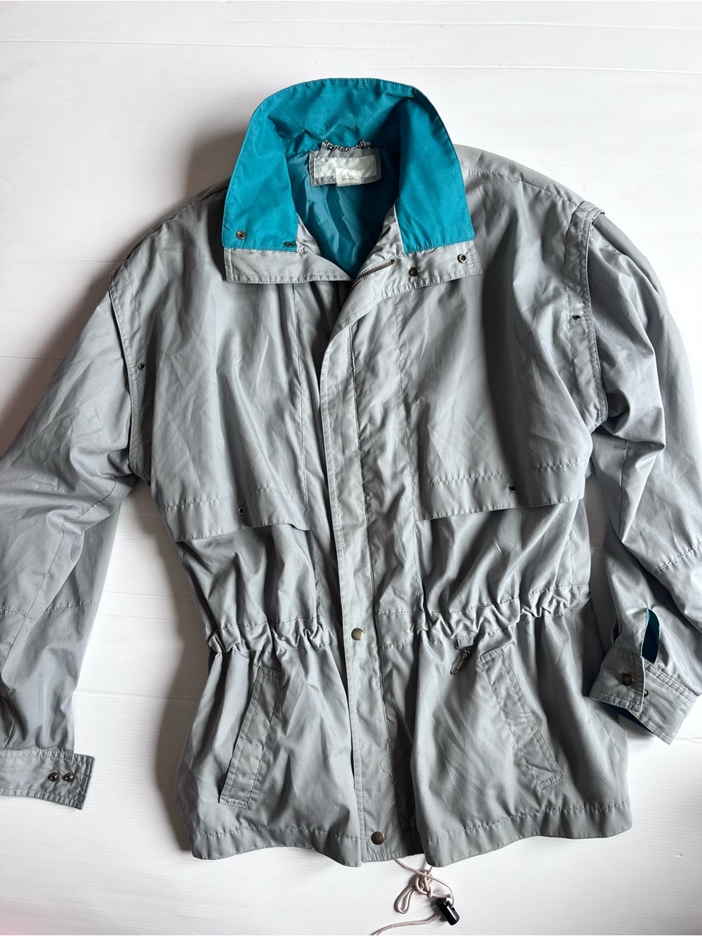 Vintage Color Block Windbreaker Jacket Mens XL Outdoor Coat